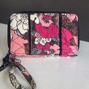 Vera Bradley Mocha Rouge Wristlet